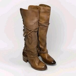 Freebird by Steven COAL Tan/ Cognac Leather Tall Boots - Size 7